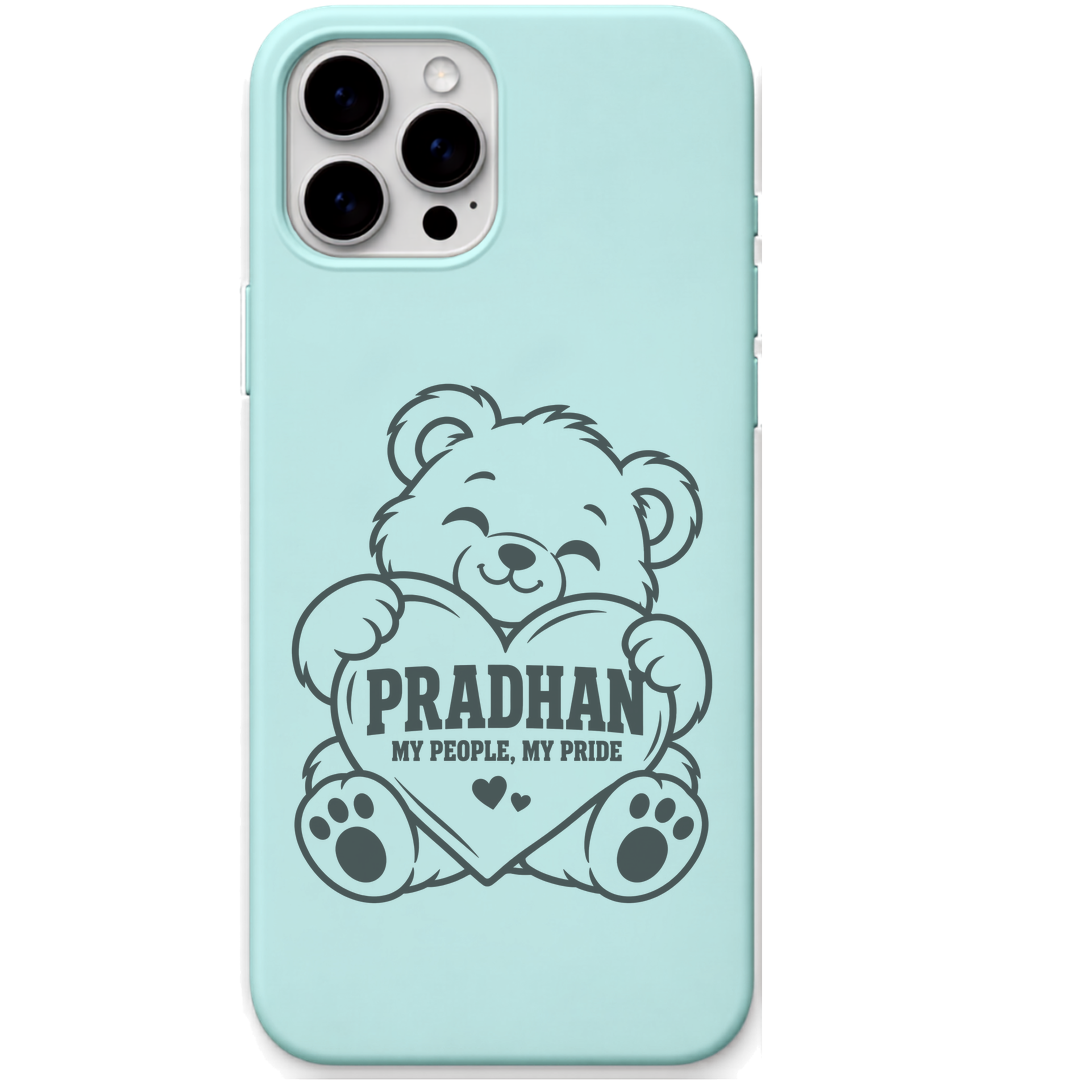 Pradhan My People My Pride engraved pastel silicone phone cover in Mint Green