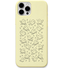Little Songbird Garden cute bird floral pattern engraved pastel silicone phone cover in Lemon Yellow