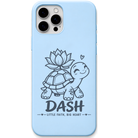 Dash Little Faith Big Heart engraved pastel silicone phone cover in Sky Blue