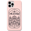 Jeypore Royal at Heart engraved pastel silicone phone cover in Blush Pink
