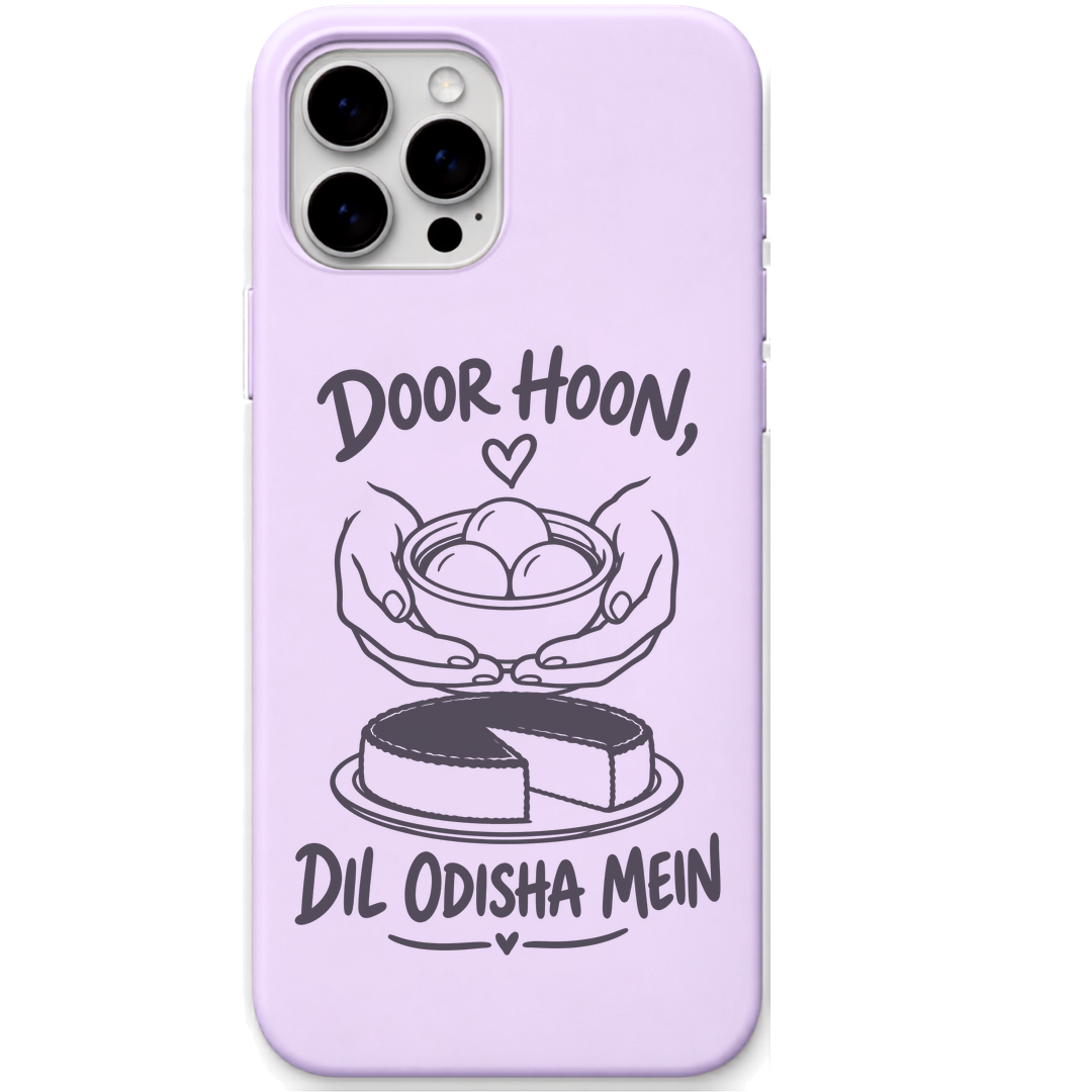 Taste of Home Odisha Sweets engraved pastel silicone phone cover in Lavender
