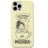 Mishra Chai First engraved pastel silicone phone cover in Lemon Yellow