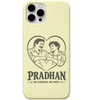 Pradhan Family First engraved pastel silicone phone cover in Lemon Yellow