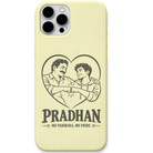 Pradhan Family First engraved pastel silicone phone cover in Lemon Yellow