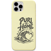 Puri Is Home engraved pastel silicone phone cover in Lemon Yellow