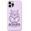 Acharya Stay Curious Stay Kind engraved pastel silicone phone cover in Lavender