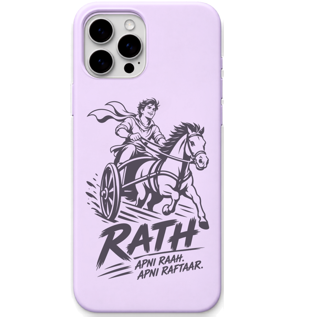 Rath Apni Raah Apni Raftaar engraved pastel silicone phone cover in Lavender