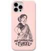 Mui Sambalpuri Tukel engraved pastel silicone phone cover in Blush Pink