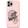 No Way Sunflower funny hindi english wordplay engraved silicone phone cover in Blush Pink