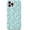 Dancing Vines engraved silicone phone cover in Mint Green