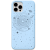 Orbit Dreams engraved silicone phone cover in Sky Blue