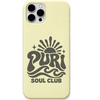 Puri Soul Club engraved pastel silicone phone cover in Lemon Yellow