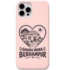 Ghara Mora Berhampur engraved pastel silicone phone cover in Blush Pink