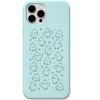 Tiny Chick Energy cute baby chick pattern engraved pastel silicone phone cover in Mint Green