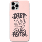 Diet Na Ho Payega funny food lover meme engraved silicone phone cover in Blush Pink