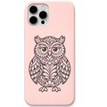 Midnight Owl – Ornamental Owl – Engraved Pastel Silicone Phone Cover