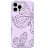 Butterfly Wings engraved silicone phone cover in Lavender