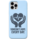 Someone’s Hope Every Day engraved silicone phone cover in Sky Blue