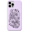 Bloom Mosaic floral paisley mosaic engraved pastel silicone phone cover in Lavender