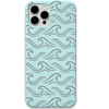 Coastal Calm engraved silicone phone cover in Mint Green