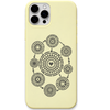 My Inner Circle circular mandala cluster engraved pastel silicone phone cover in Lemon Yellow