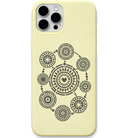 My Inner Circle circular mandala cluster engraved pastel silicone phone cover in Lemon Yellow