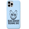 Bas Khush Rehne Do happy face hinglish meme engraved pastel silicone phone cover in Sky Blue