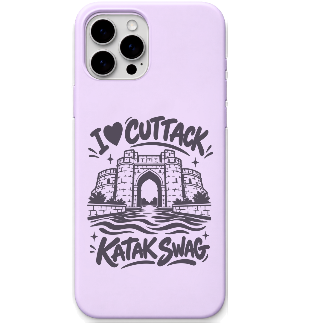 I Love Cuttack Katak Swag engraved pastel silicone phone cover in Lavender