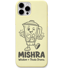 Mishra Wisdom And Thoda Drama engraved pastel silicone phone cover in Lemon Yellow