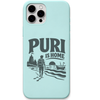 Puri Is Home Beach Walker engraved pastel silicone phone cover in Mint Green