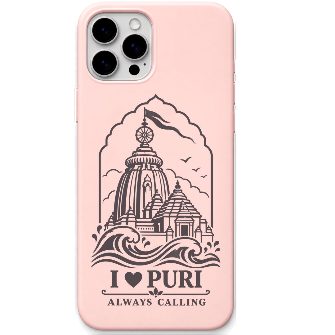 Puri Always Calling engraved pastel silicone phone cover in Blush Pink