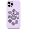 My Inner Circle circular mandala cluster engraved pastel silicone phone cover in Lavender