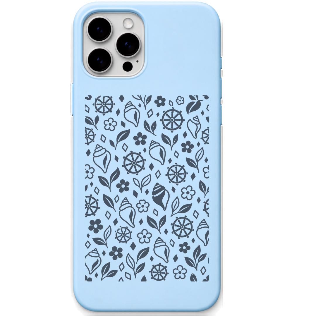 Odisha Festival Confetti engraved pastel silicone phone cover in Sky Blue