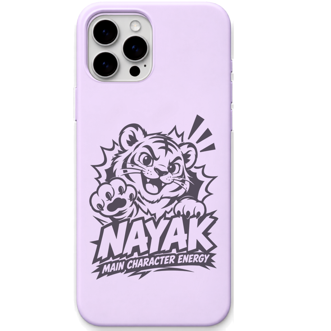 Nayak Main Character Energy engraved pastel silicone phone cover in Lavender