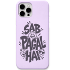 Sab Pagal Hai funny cartoon mood engraved silicone phone cover in Lavender