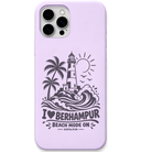 Berhampur Beach Mode On engraved pastel silicone phone cover in Lavender