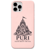 Puri Faith Meets the Sea engraved pastel silicone phone cover in Blush Pink