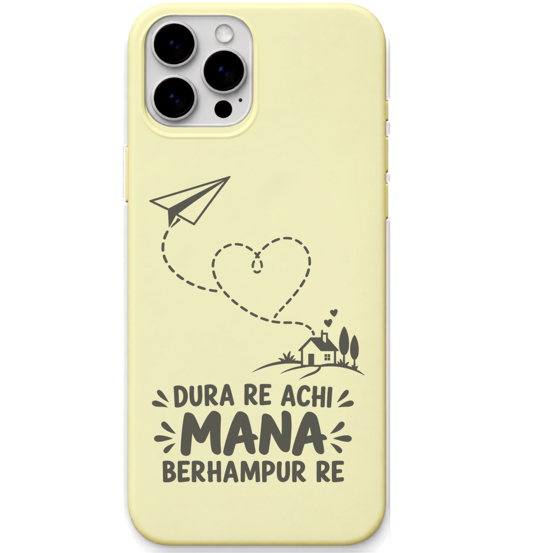 Mana Berhampur Re engraved pastel silicone phone cover in Lemon Yellow