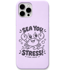 Sea You Stress Puri Mood engraved pastel silicone phone cover in Lavender