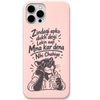 Zindagi Dukh Degi Mana Kar Dena funny girl life quote engraved silicone phone cover in Blush Pink
