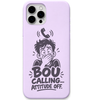Bou Calling Attitude Off engraved pastel silicone phone cover in Lavender