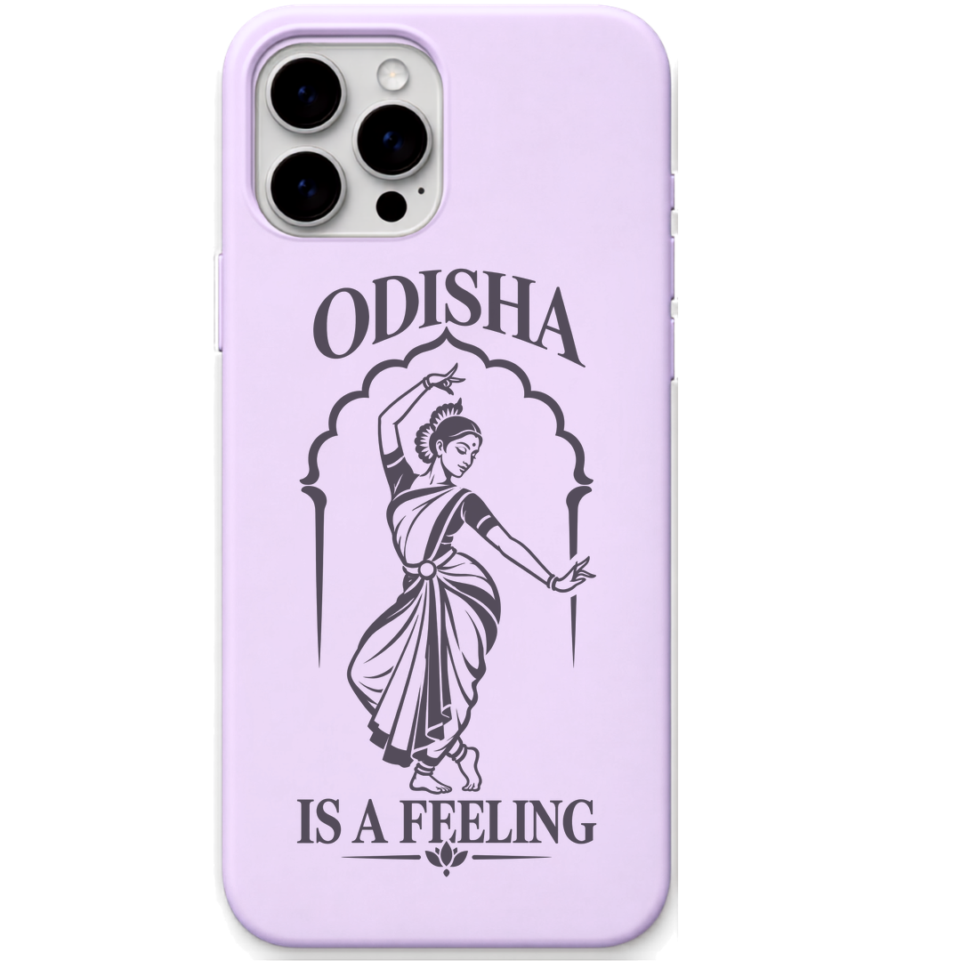 Odisha Is a Feeling engraved pastel silicone phone cover in Lavender