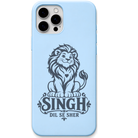 Singh Dil Se Sher engraved silicone phone cover in Sky Blue