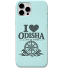 I Love Odisha Always Home engraved pastel silicone phone cover in Mint Green