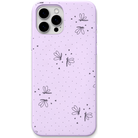 Dragonfly Garden engraved silicone phone cover in Lavender