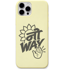 No Way Sunflower funny hindi english wordplay engraved silicone phone cover in Lemon Yellow