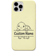 Unhurried Tortoise baby tortoise custom name engraved pastel silicone phone cover in Lemon Yellow