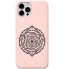 Infinite Windows nested geometric mandala engraved pastel silicone phone cover in Blush Pink