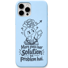Har Solution Ka Problem funny overthinking quote engraved silicone phone cover in Sky Blue