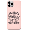 Dahibara Date Club engraved pastel silicone phone cover in Blush Pink
